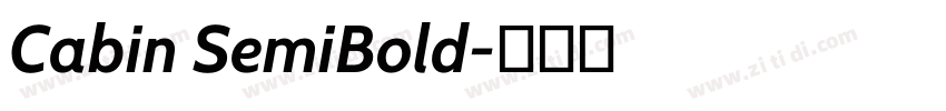Cabin SemiBold字体转换